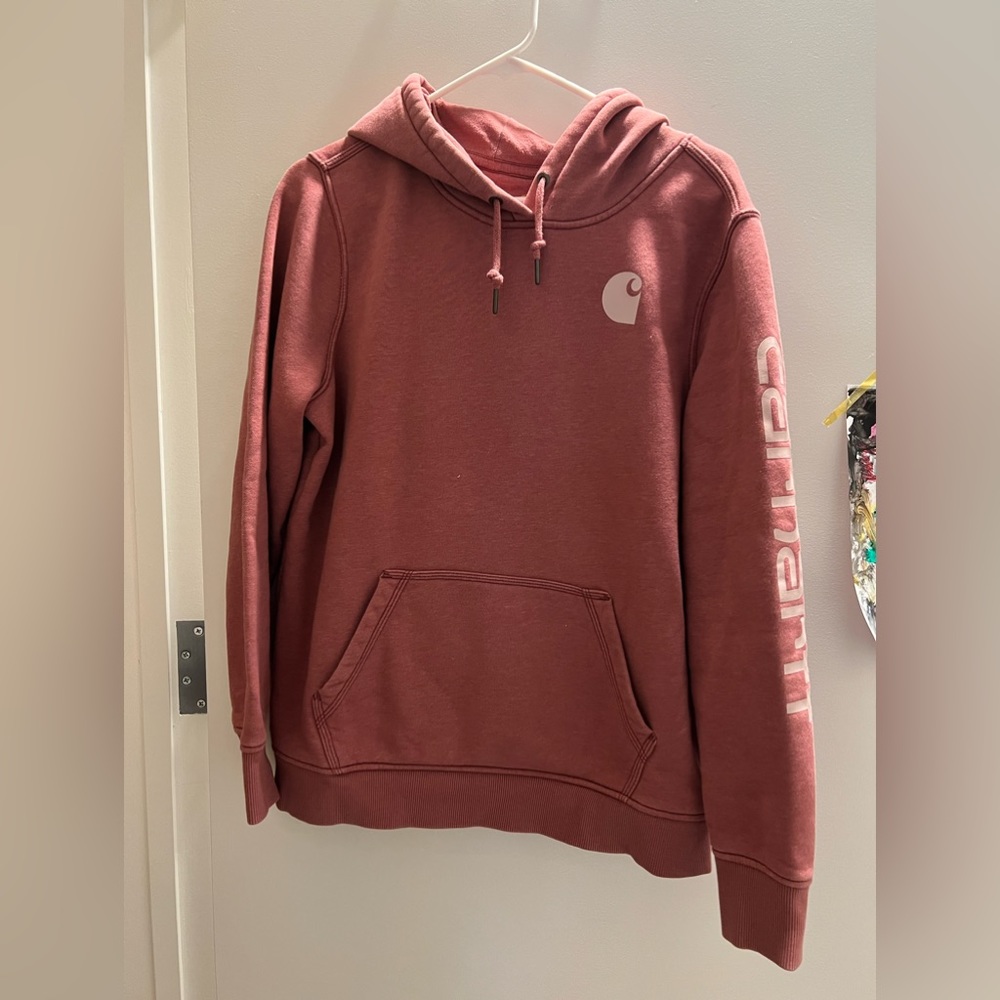 Size L, Pink Women’s Hooded Sweatshirt